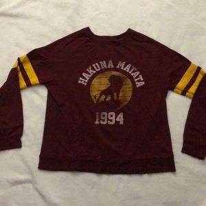 Lion King “Hakuna Matata” sweatshirt
